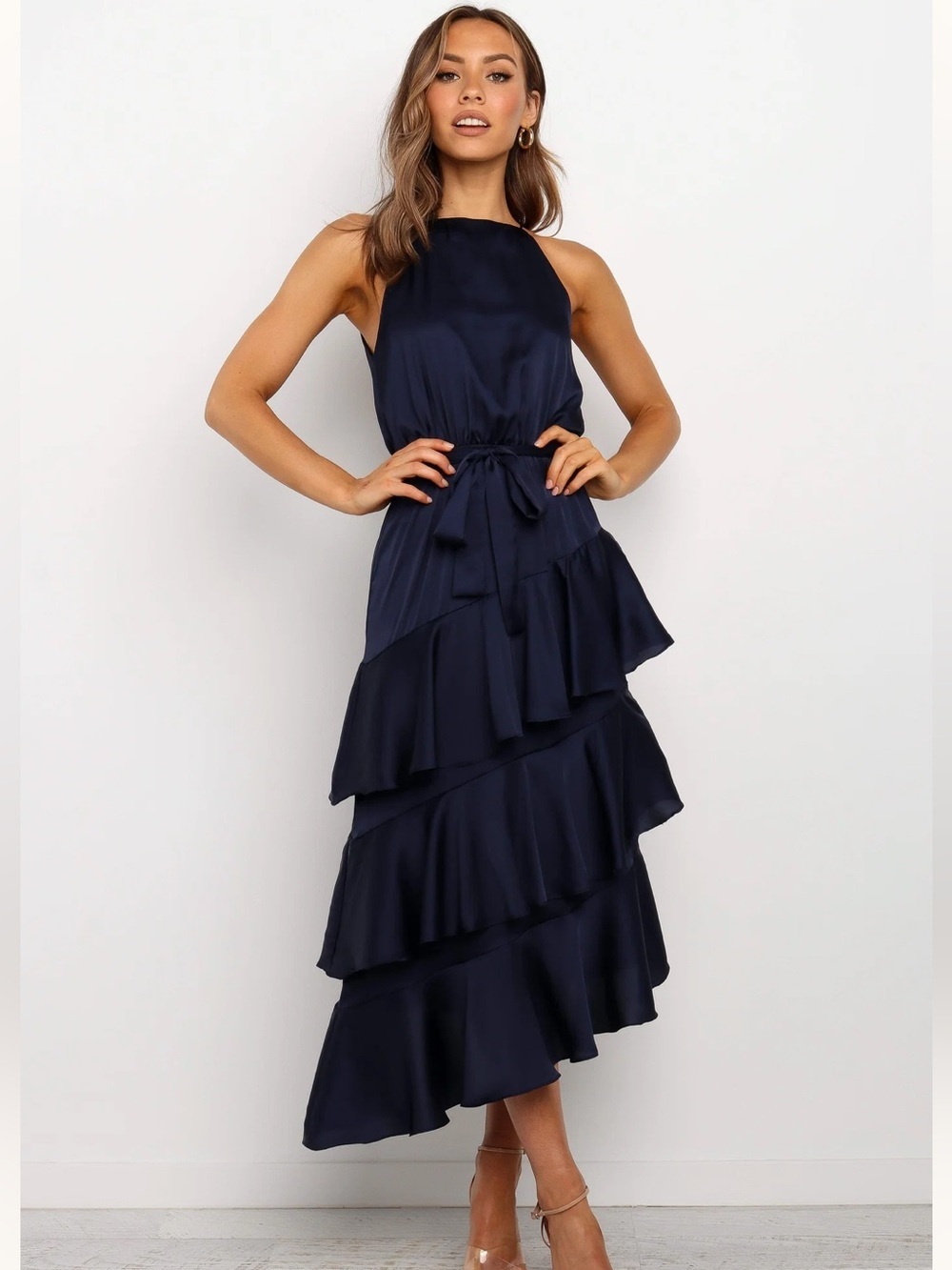 NWT Petal & Pup Seychelle Dress US Size 10 Wedding Guest Formal Ruffles Tiered